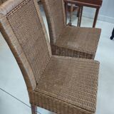 Pair of wicker chairs