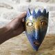 Masque en céramique émaillé Bernard Buffat Années 60