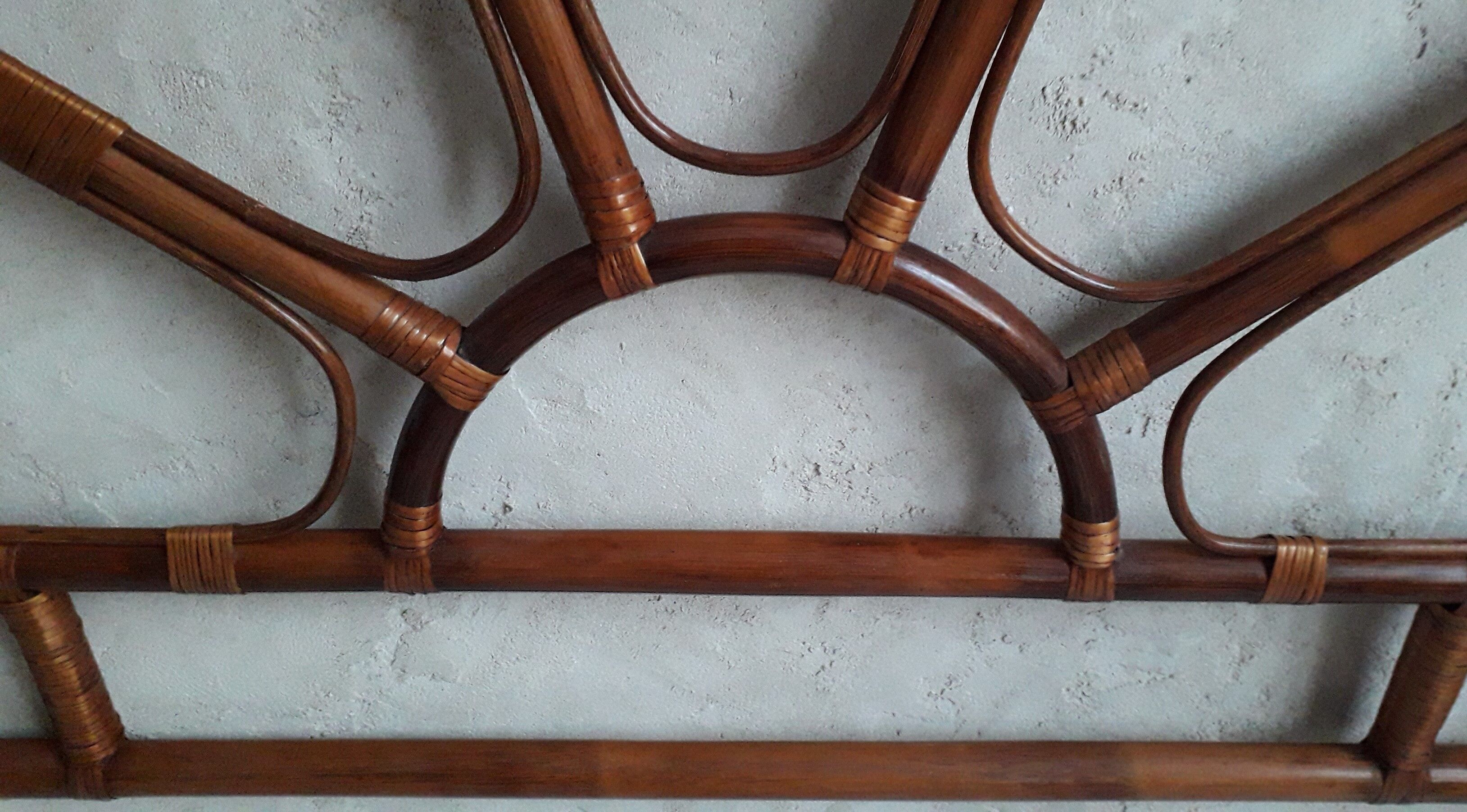 Bamboo and rattan bedhead