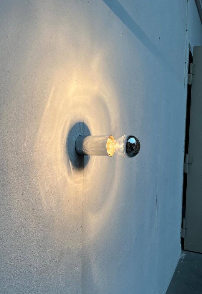 Vintage minimalist wall lamps or ceiling lights from the German space age by Rzb, set of 4.