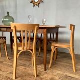 Table de ferme en bois à 2 tiroirs