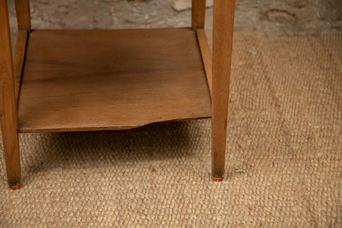 Antique wooden and red marble washstand (Art Deco style)