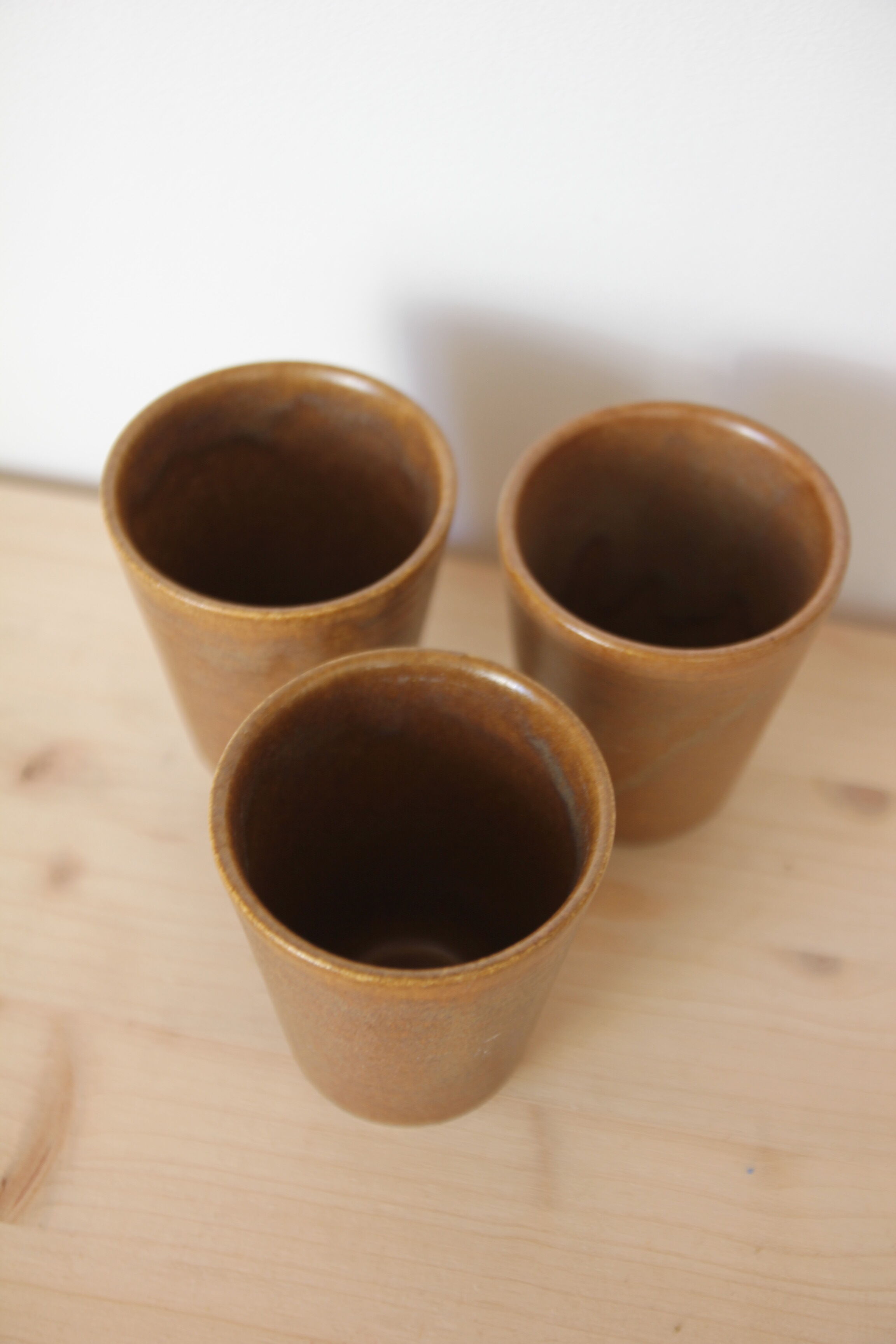 Lot de 3 verres en grès Digoin