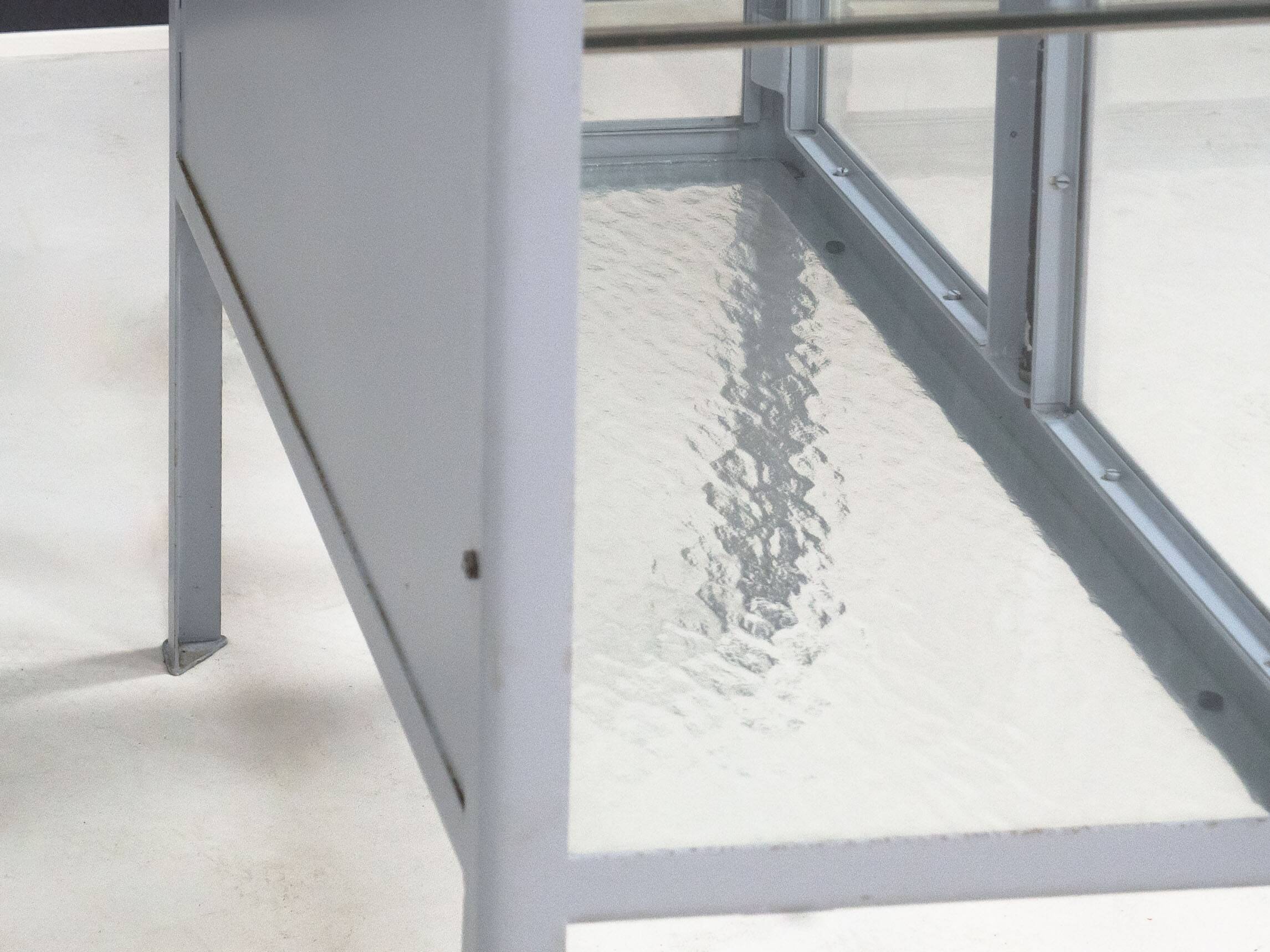 Vintage industrial display cabinet