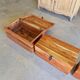 3 nesting chests in solid acacia
