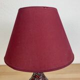 Lampe céramique crispée rouge Vallauris