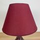 Lampe céramique crispée rouge Vallauris