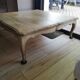 Table basse carré bois massif exotique 110x110cm