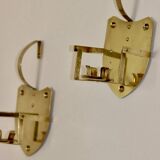 Paire d'appliques suédoises en laiton du milieu du siècle