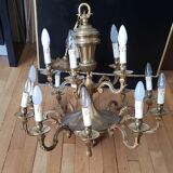 Monumental bronze chandelier