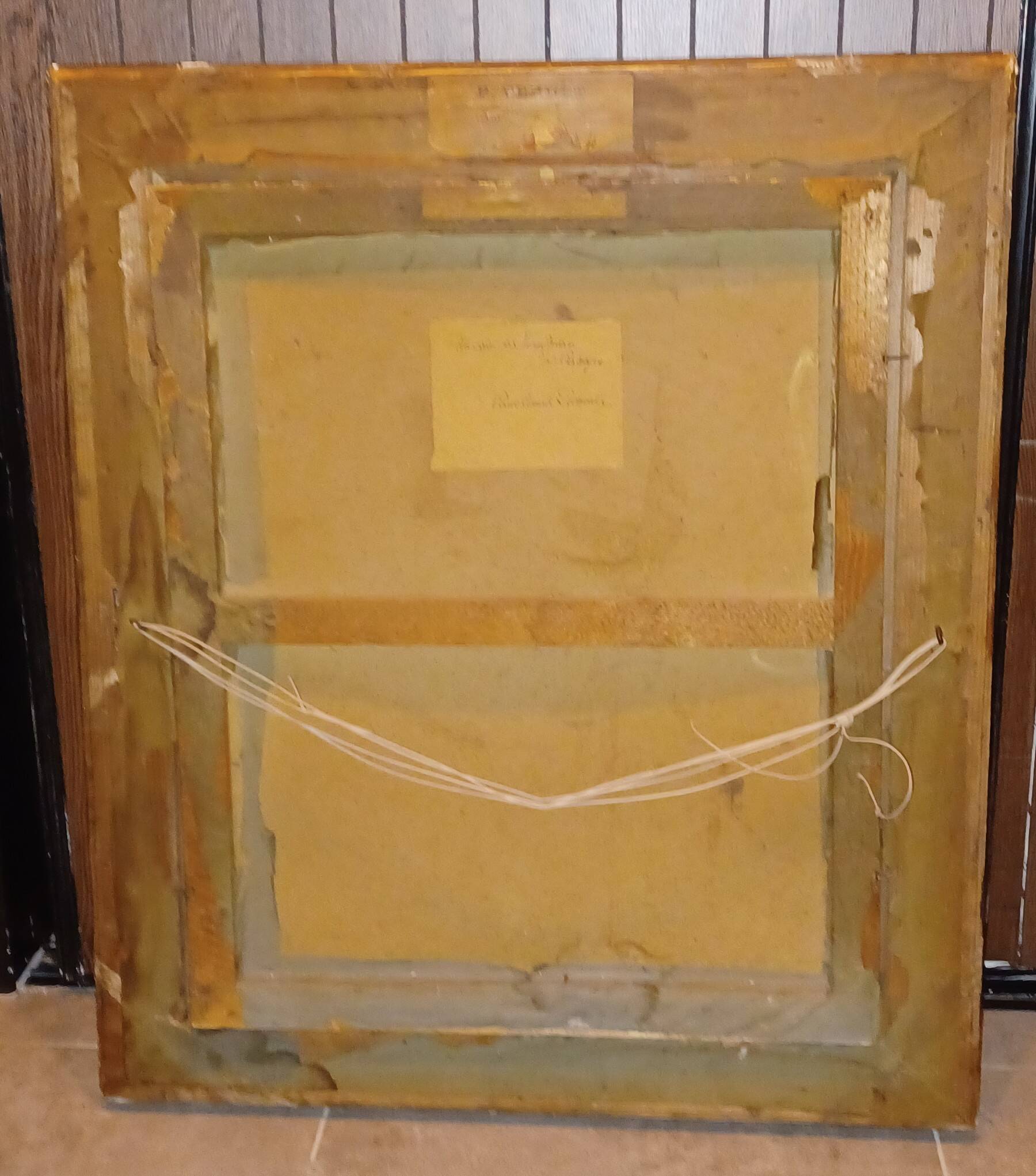 Vintage French art painting by Paul Emile Lecomte - oil on panel