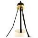 Vintage opaline and rosewood pendant,  Italy 1950 's