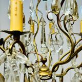 Baccarat Cage Chandelier In Bronze And Crystal Louis XV Style XIX Eme Century