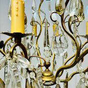 Baccarat Cage Chandelier In Bronze And Crystal Louis XV Style XIX Eme Century