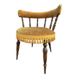 fauteuil de salon Lounge type Crapaud velours des années 1950