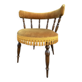 1950s Toad-style velvet lounge chair