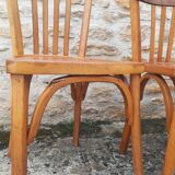 Mismatched bistro chairs