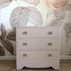 Vintage chest of drawers revisited in old powder pink