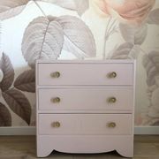 Vintage chest of drawers revisited in old powder pink