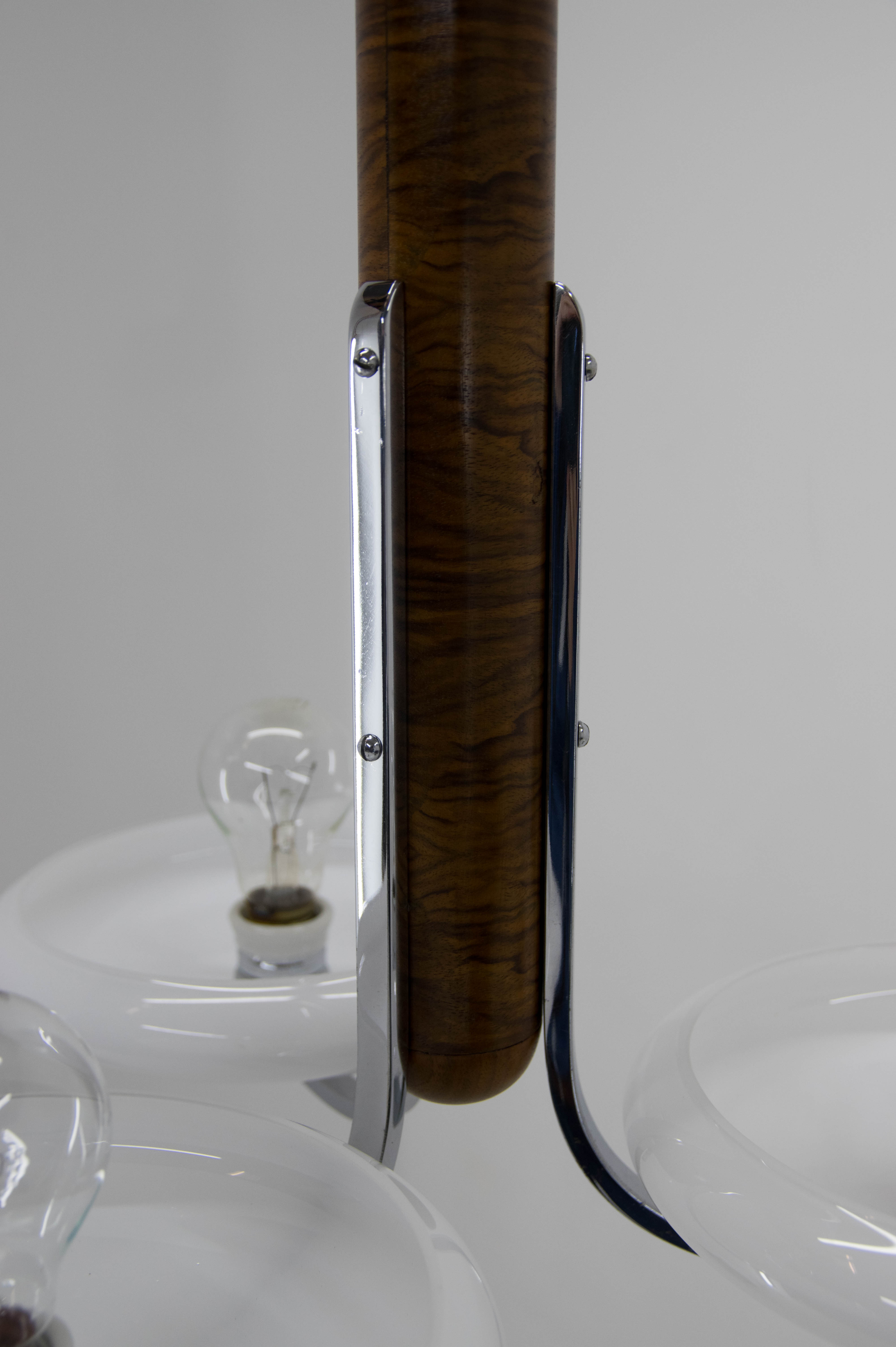 Art Deco or Bauhaus Chandelier by Jindrich Halabala for UP zavody, 1930s