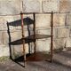Vintage French wooden corner unit with three shelves