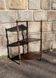Vintage French wooden corner unit with three shelves