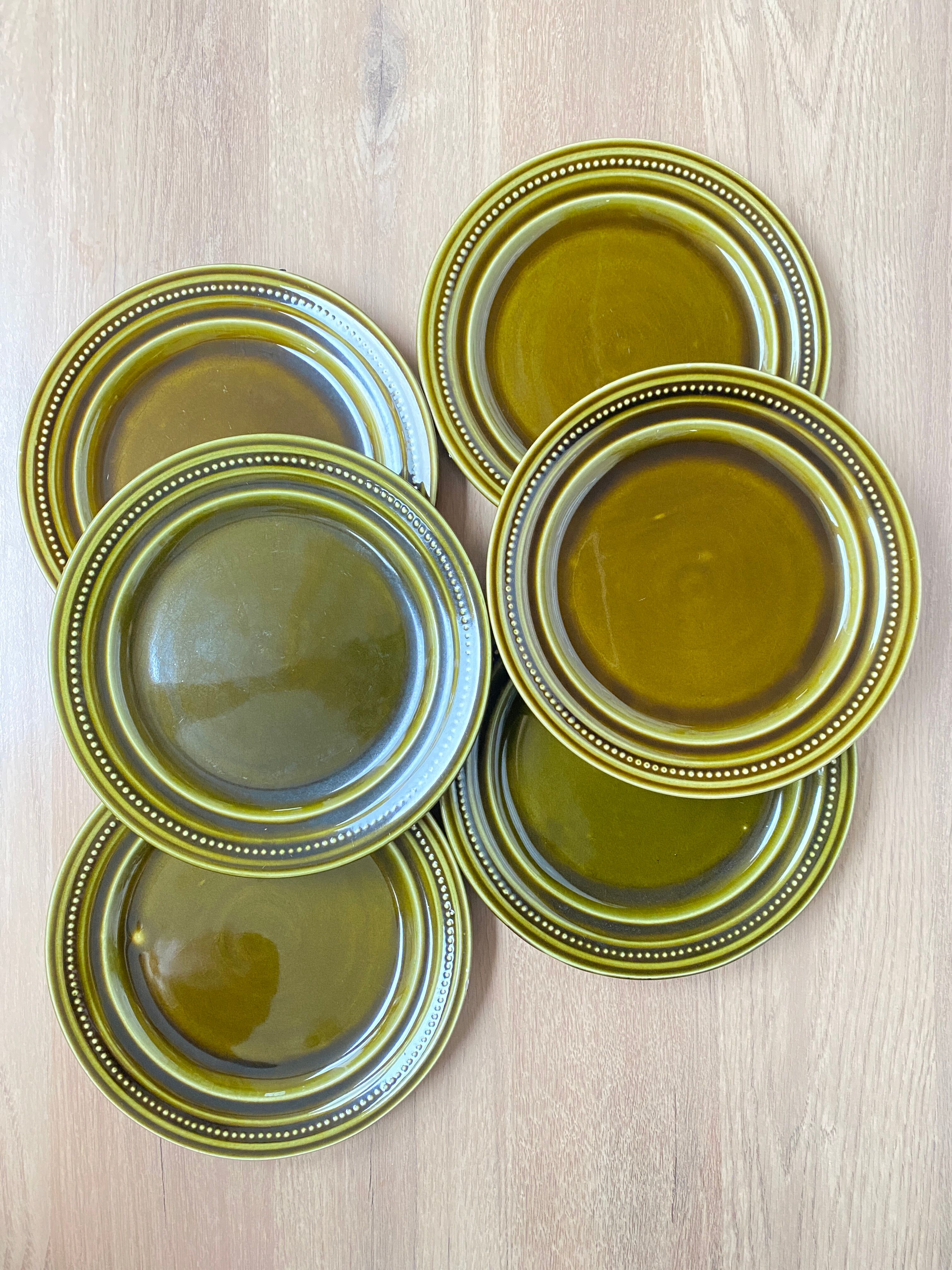 Set of 6 dessert plates in earthenware of St Amand