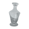 Glass carafe engraved with flowers