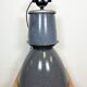 Lampe d’usine industrielle en émail gris d’Elektrosvit, années 1960