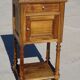 Antique nightstand in walnut and marble, Louis XVI