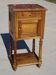 Antique nightstand in walnut and marble, Louis XVI