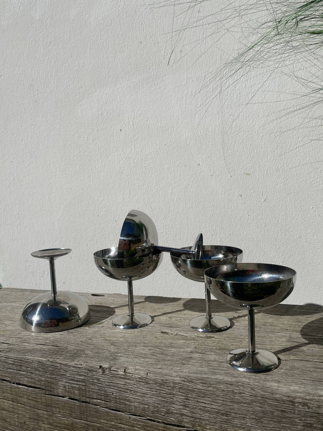 5 stainless steel cups