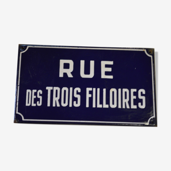 Plaque de rue en tôle emaillée