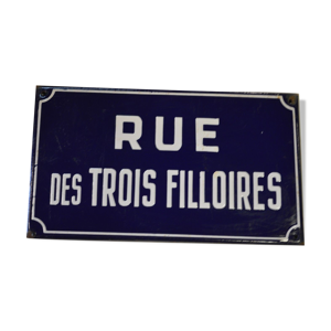 Plaque de rue en tôle