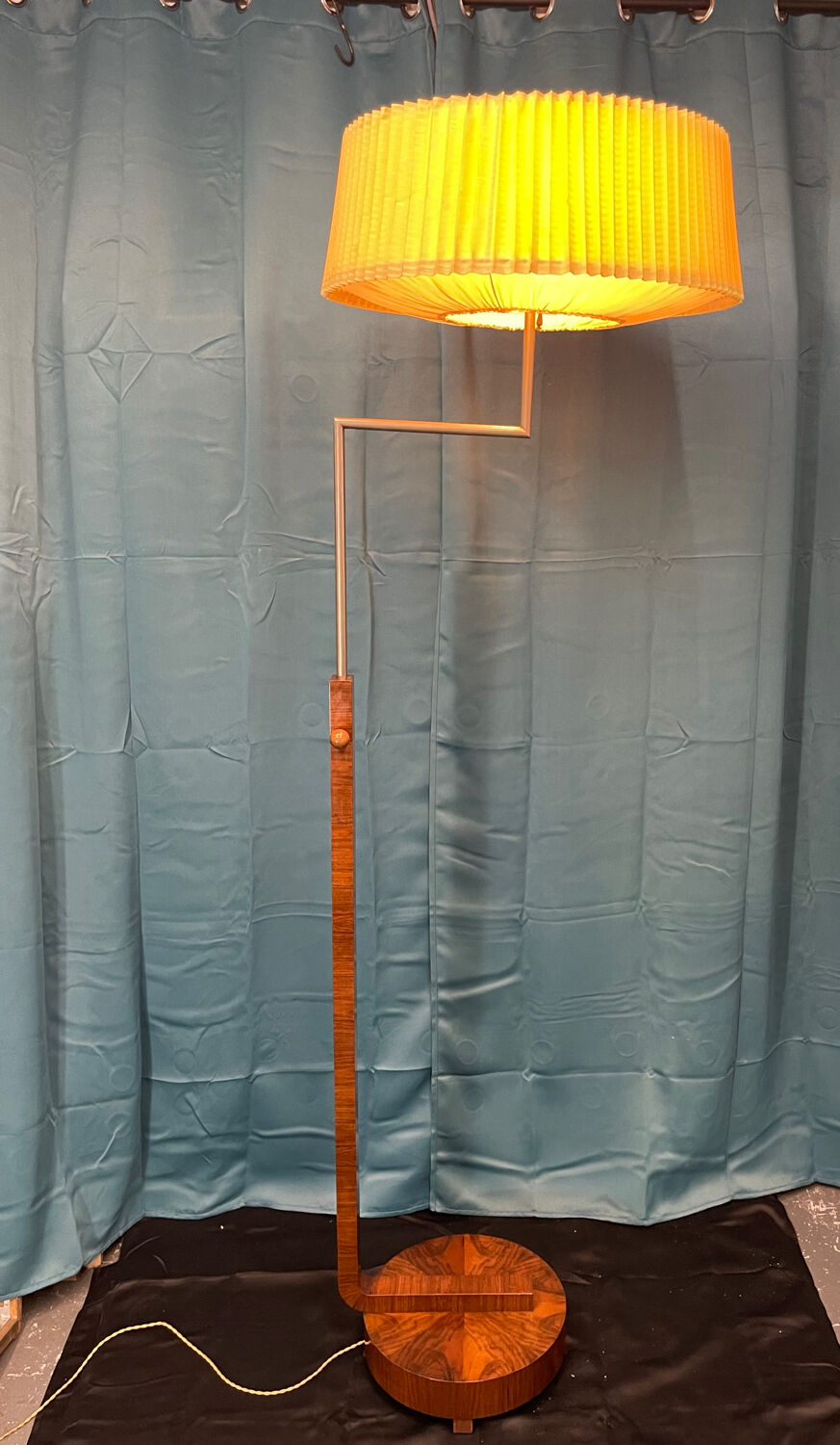Floor lamp, art deco reader 1930 rosewood