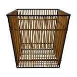 Vintage Rohe Noordwolde rattan basket by Dirk van Sliedrecht 60's Design