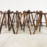 Mid century brutalist bar stools, 1960s