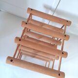 Vintage beech wine rack bottle holder