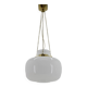 Suspension en verre opalin et laiton des années 1970, 2 articles disponibles