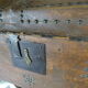 19th-century leather trunk