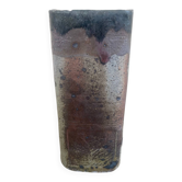 European studio ceramist. Unique vase with glaze.