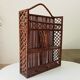 Vintage bamboo and rattan wall shelf from the 70s