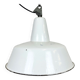 Industrial white enamel factory pendant lamp from zaos, 1960s