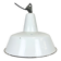 Industrial white enamel factory pendant lamp from zaos, 1960s