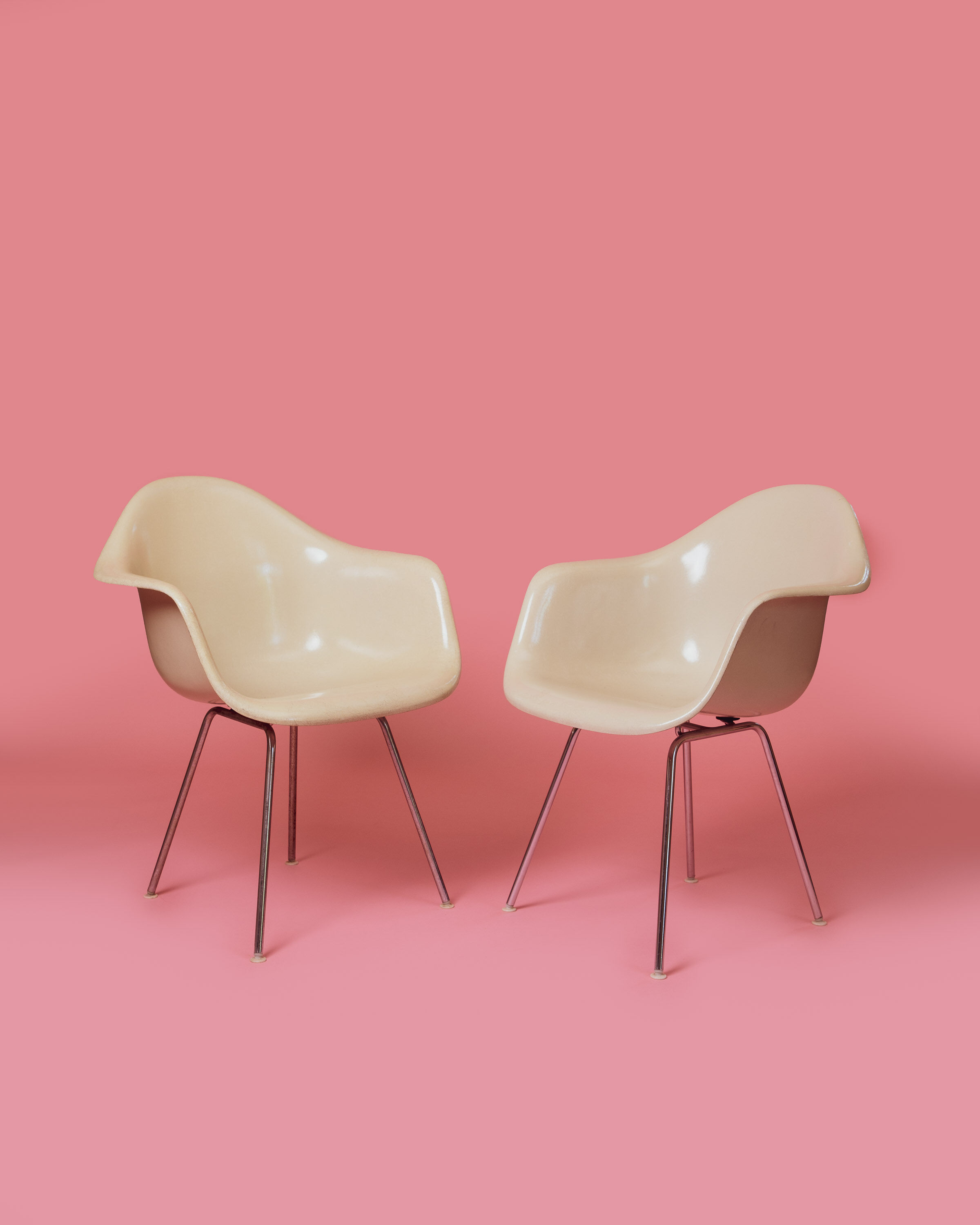 Pair of DAX Herman Miller armchairs by Charles & Ray Eames 1970