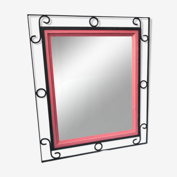 Large wrought iron mirror 60x75cm