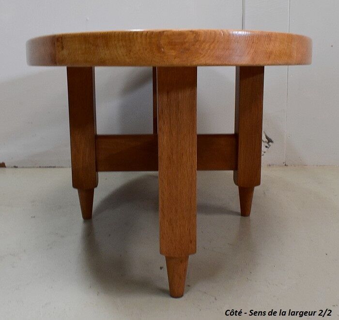 Table de salon en chêne massif, par R. Guillerme et J. Chambron, éditions « Votre Maison » 1960