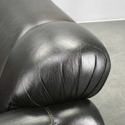 1970s Italian Two-Seat Sofa by Adriano Piazzesi in Chrome and Leatherette