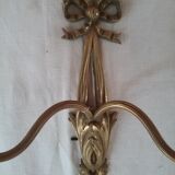 Double brass wall light