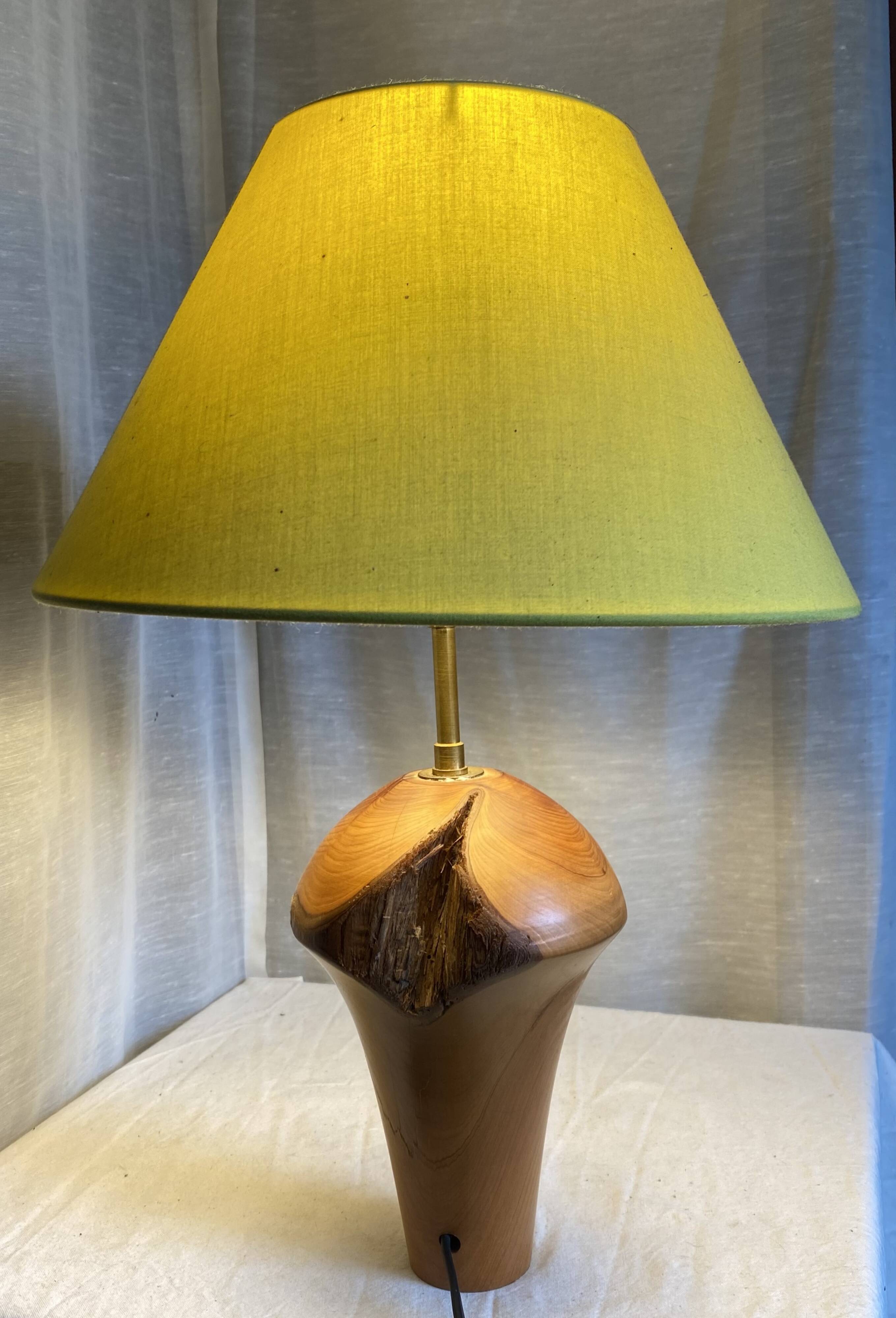 Vintage Brutalist Wooden Lamp 1970s-80s Freeform